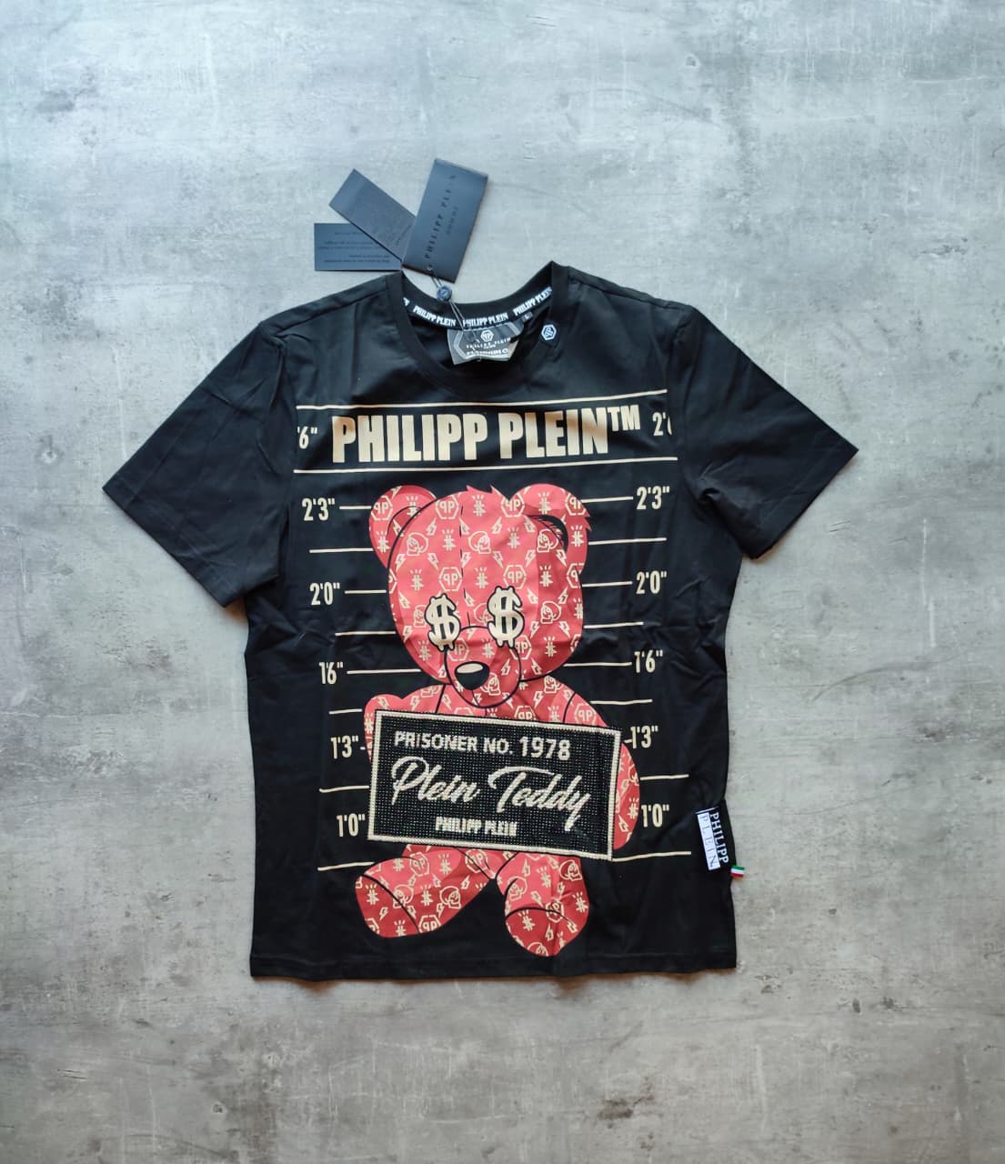Remera Philipp Plein "Plein Teddy Prisoner" Black Edition