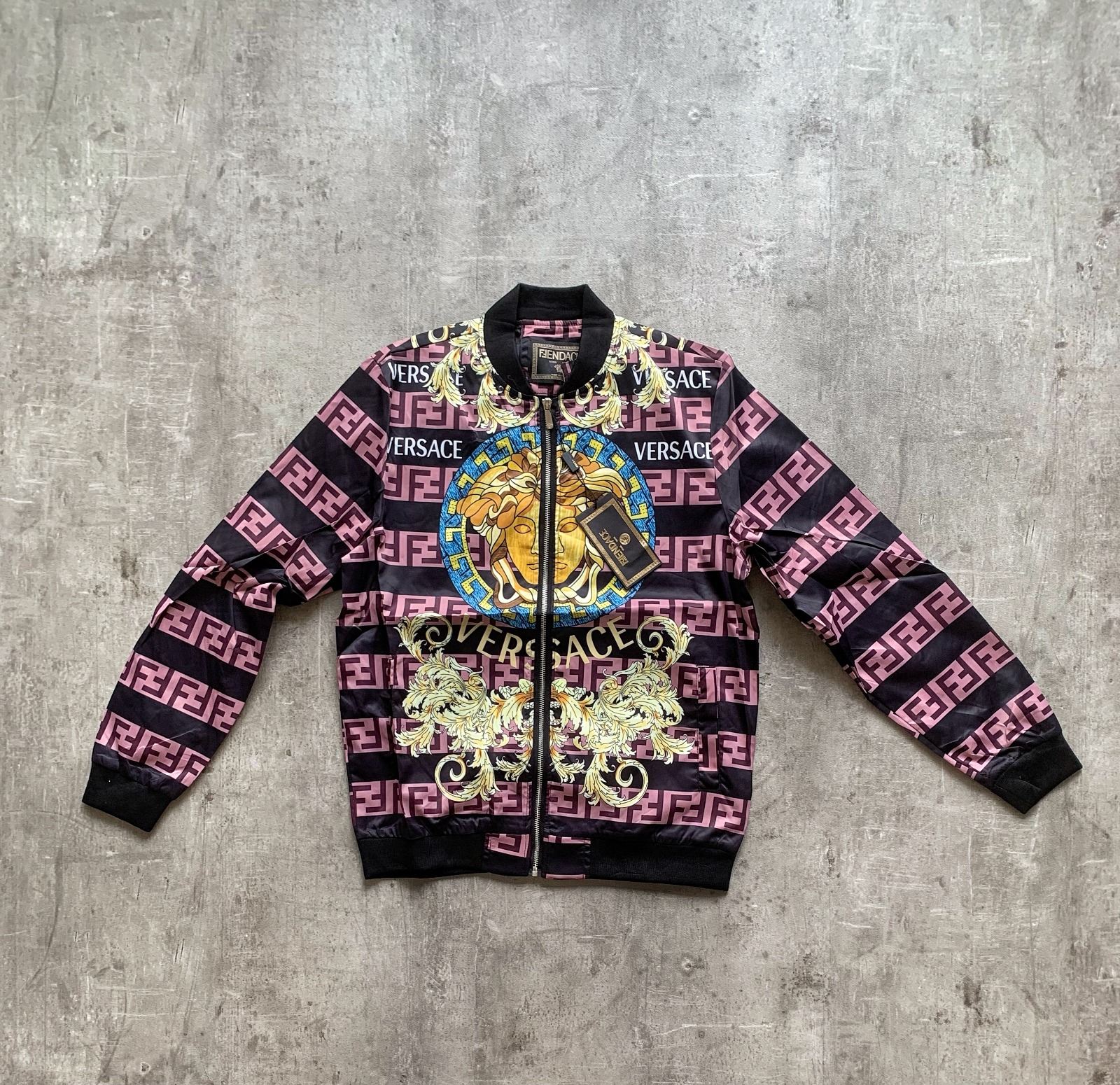Campera Rompevientos Versace x Fendi "Fendace" Medusa & FF Monogram