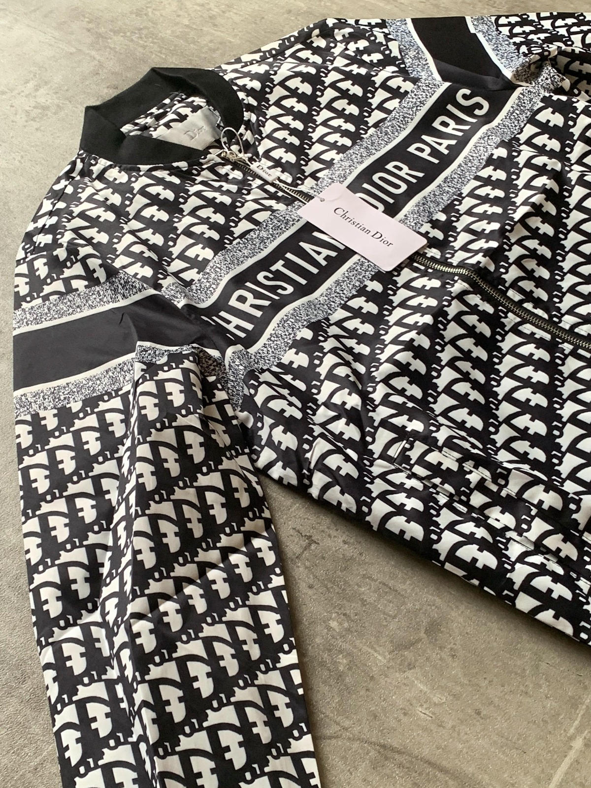 Campera Rompevientos Christian Dior Paris "Oblique Monogram" Black & White (foto 4)