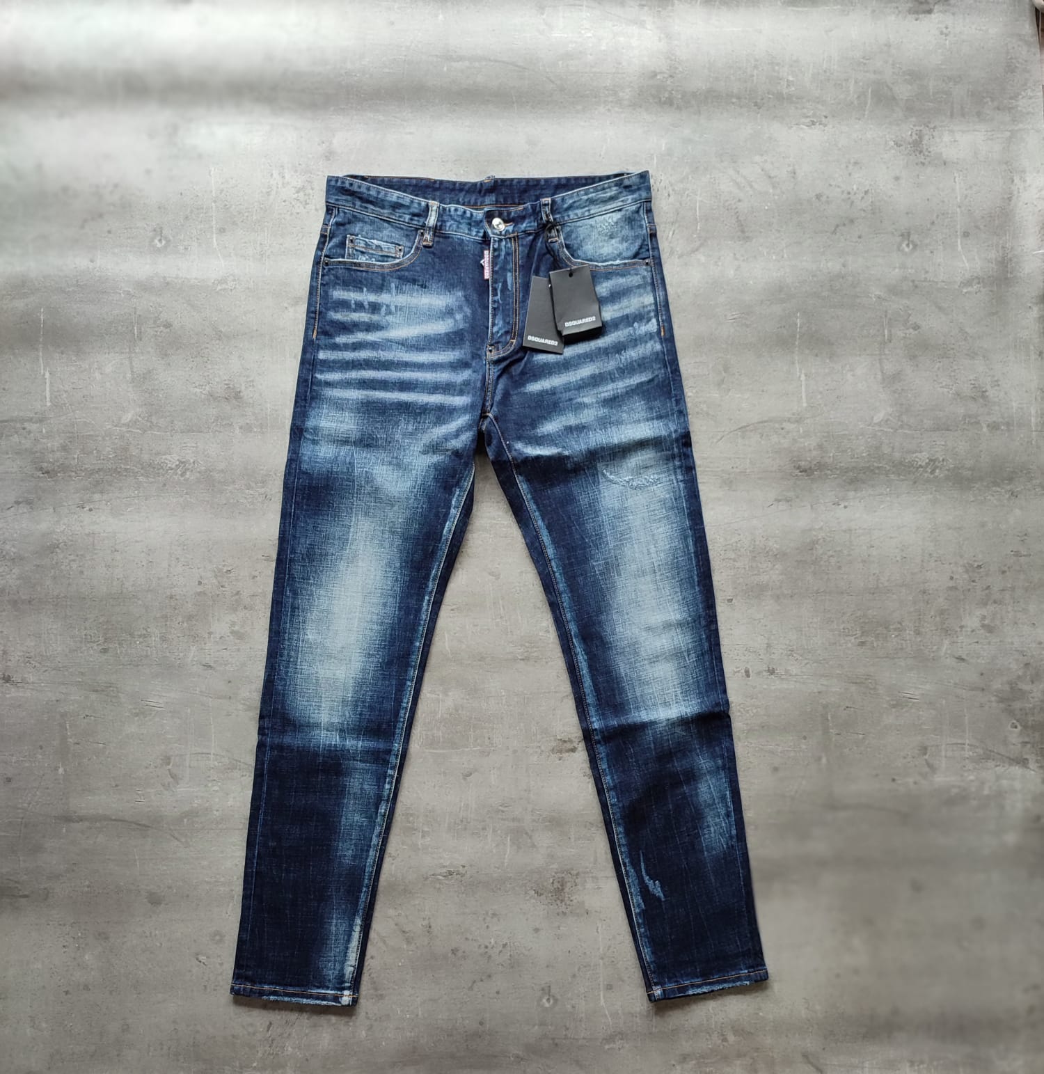 Jean Dsquared2 Slim Fit Azul Desgastado Premium