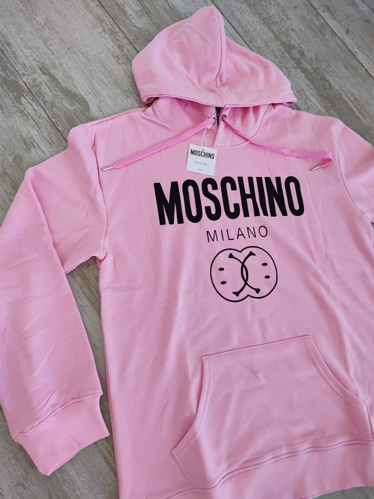 Buzo Canguro Moschino Rosa Milano