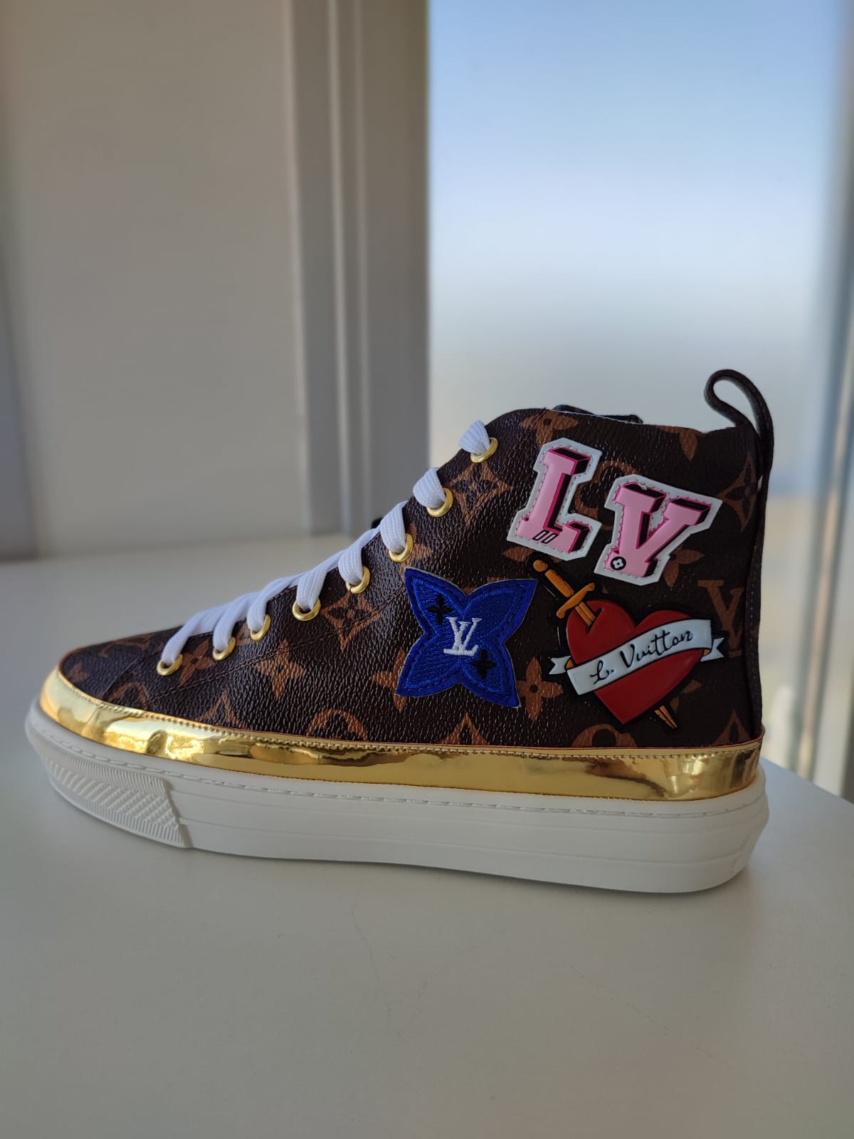 Louis Vuitton Stellar Sneaker Boot "Monogram Patches"