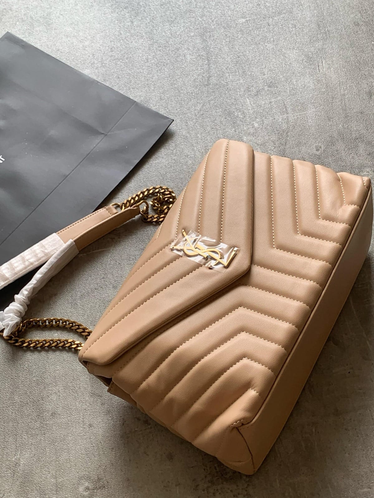 Bolso de Hombro Acolchado "Lou" – Beige Nude