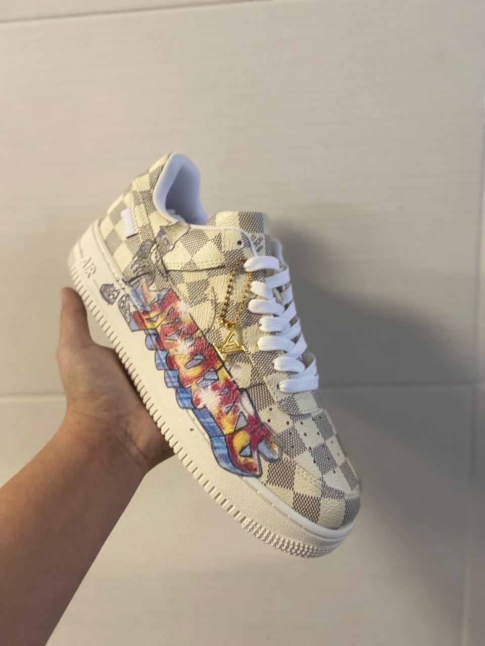 Nike Air Force 1 Low x Louis Vuitton "Damier Azur Graffiti"