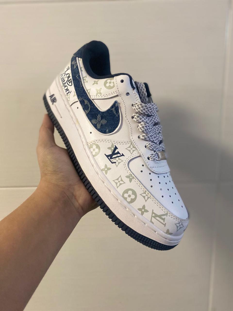 Nike Air Force 1 Low x Louis Vuitton "Monogram Denim White"