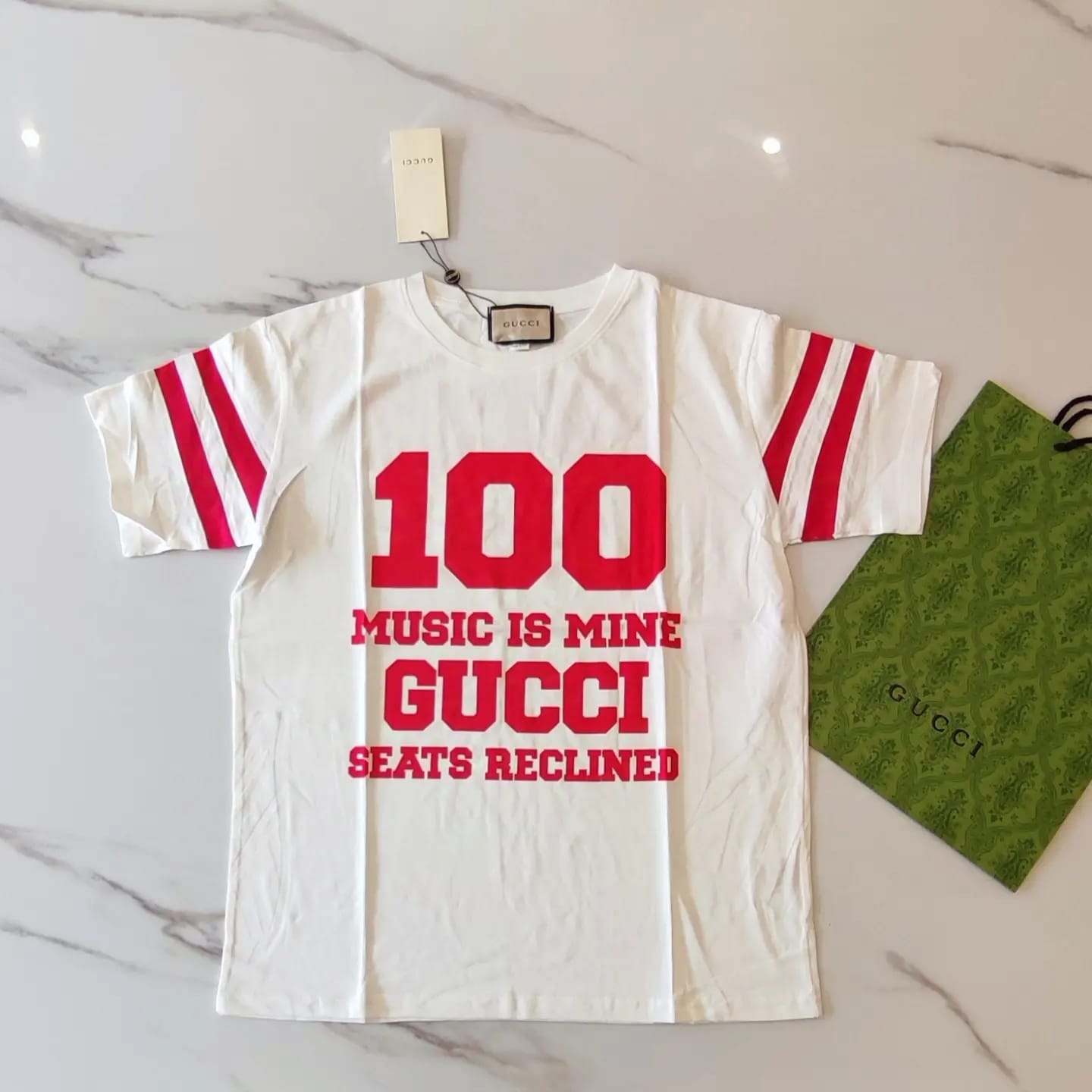 Remera Gucci 100 Centenario "Music Is Mine"